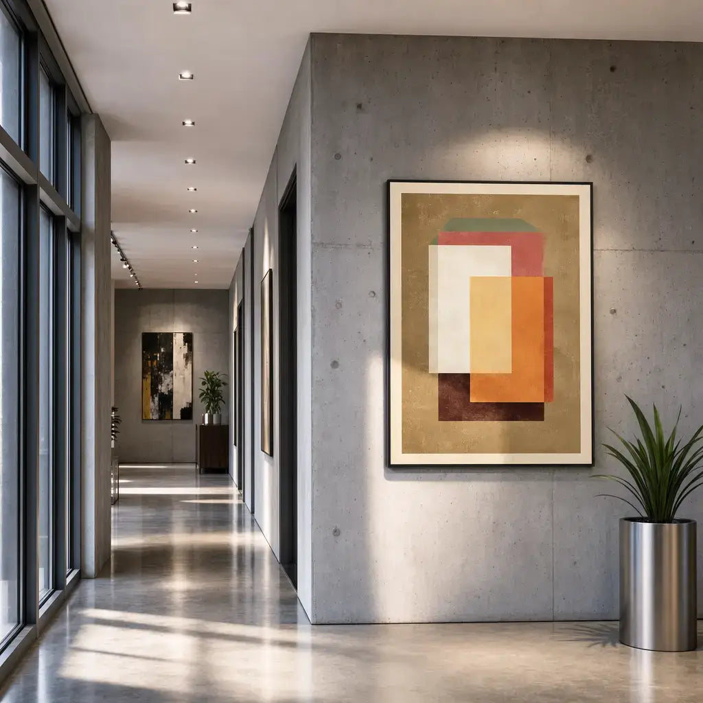 Gilded Earth Stack Abstract Wall Art