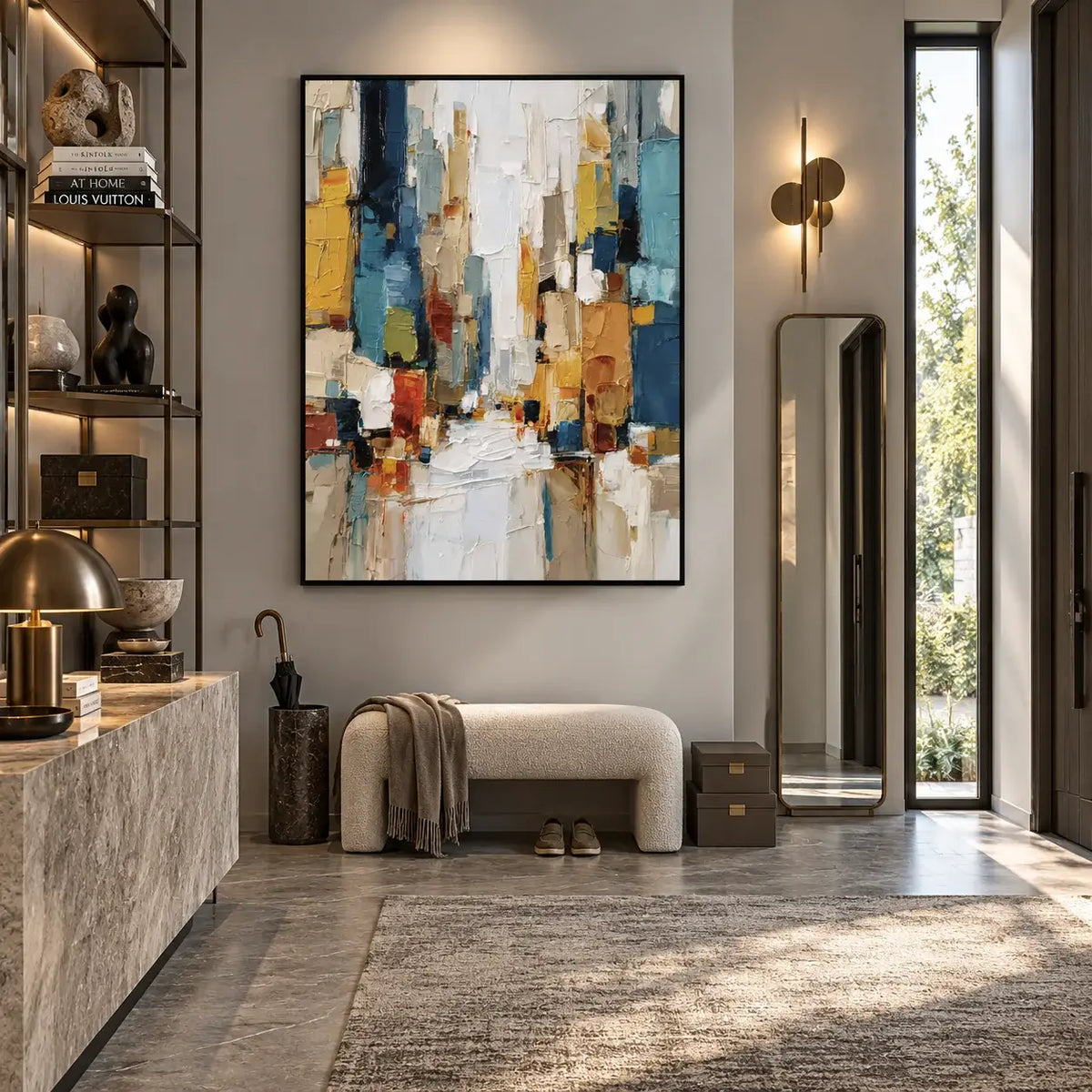 Modern Impasto Abstract Urban Street