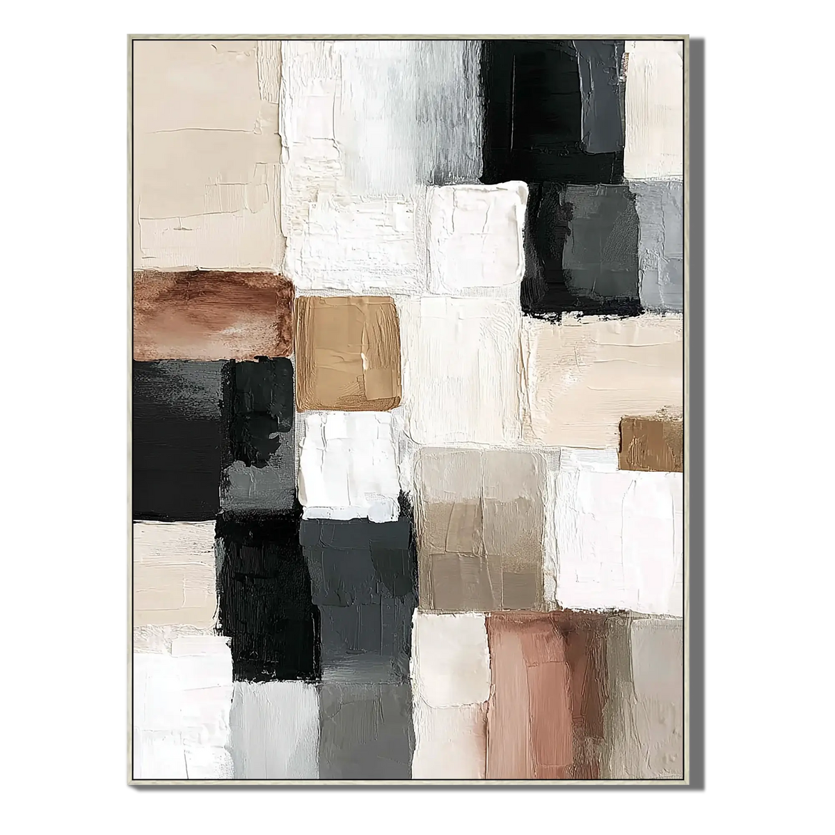 Beige Grey Block Texture Expression