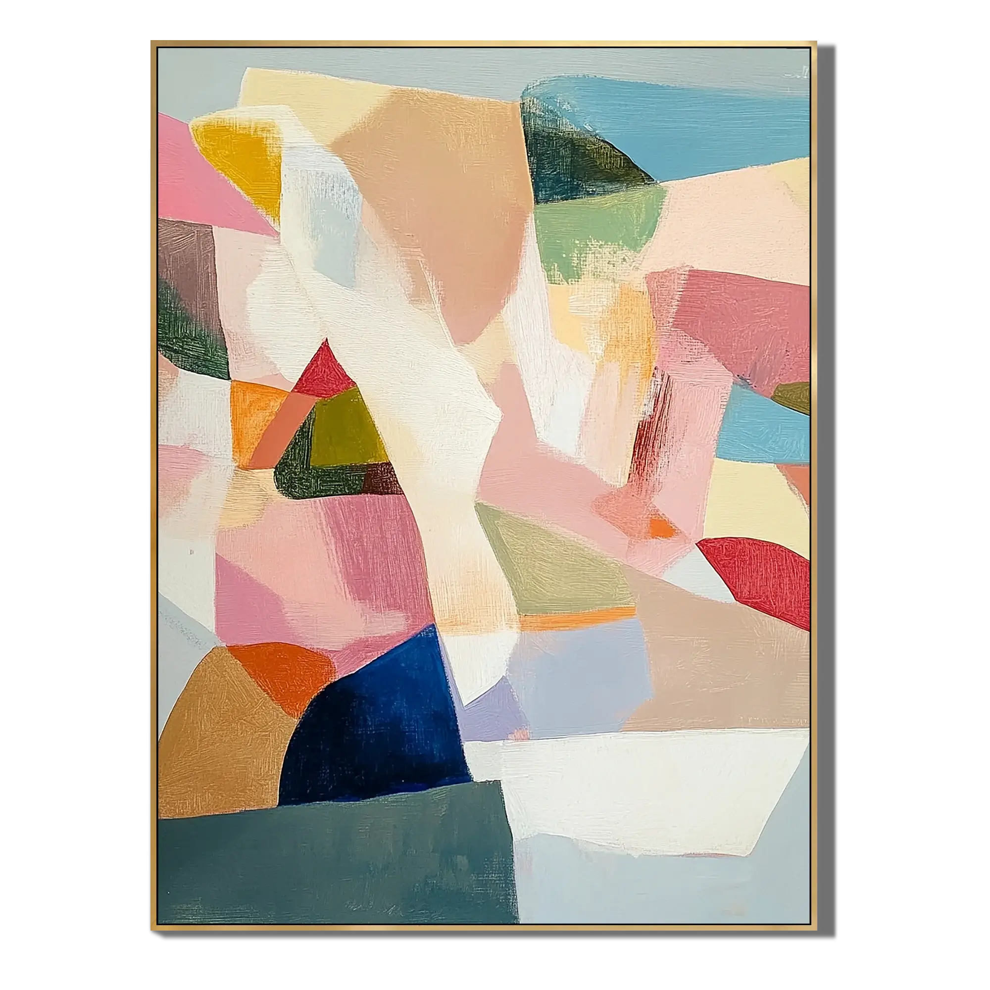 Colorful Patchwork Geometric Wall Art