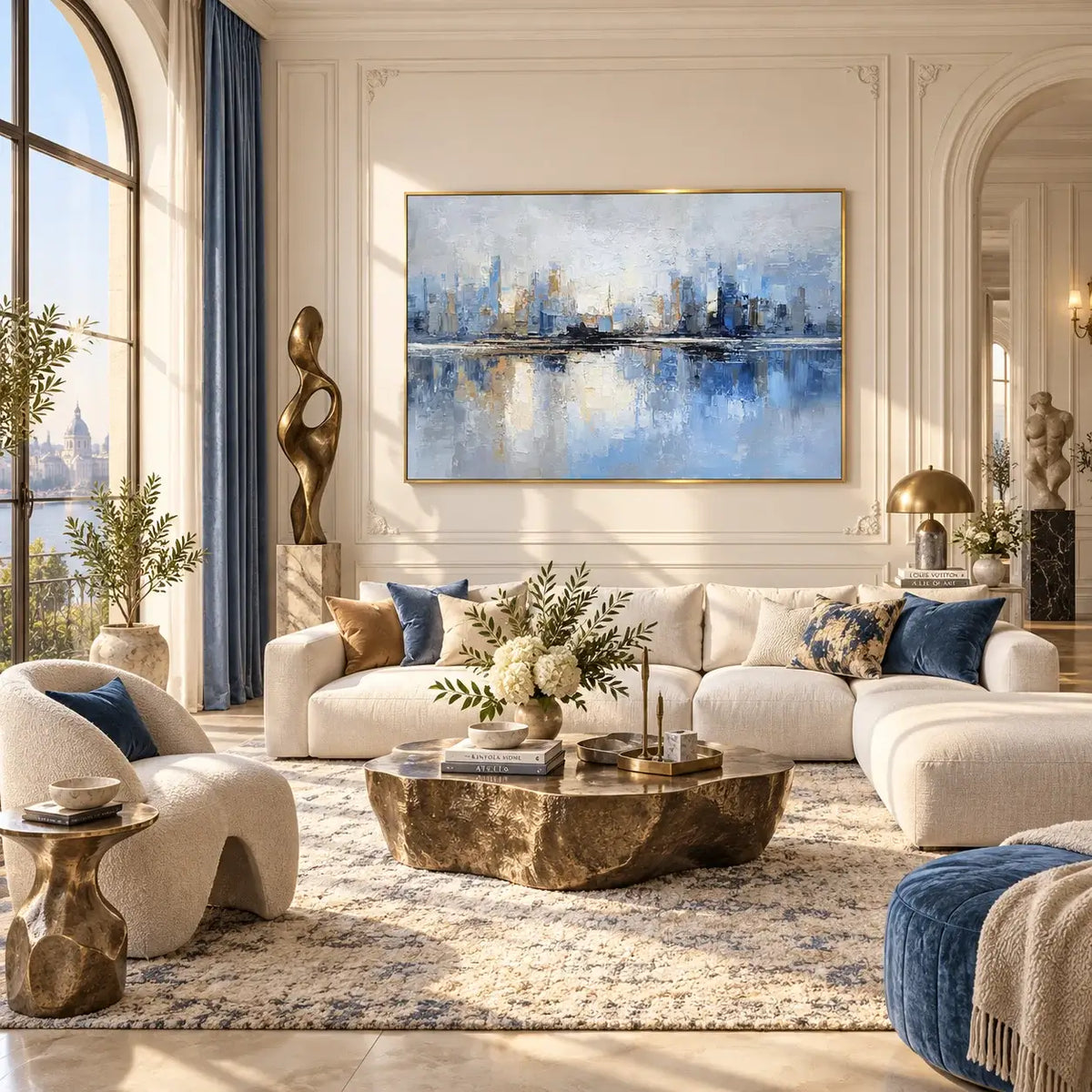 Gilded Cityscape Landscape Painting