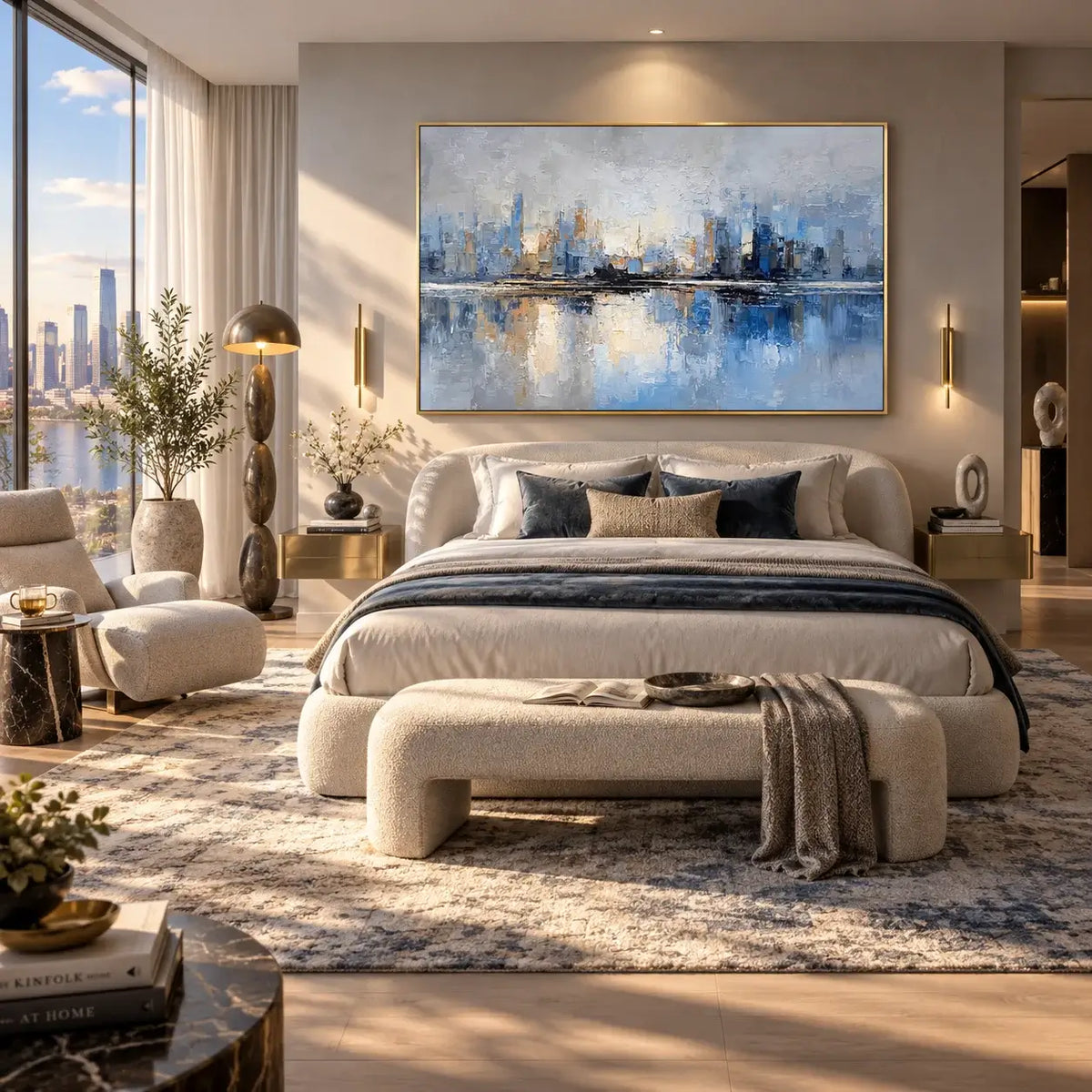 Gilded Cityscape Landscape Painting