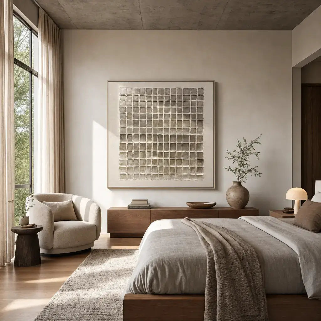 Muted Weave Wabi Sabi Painting