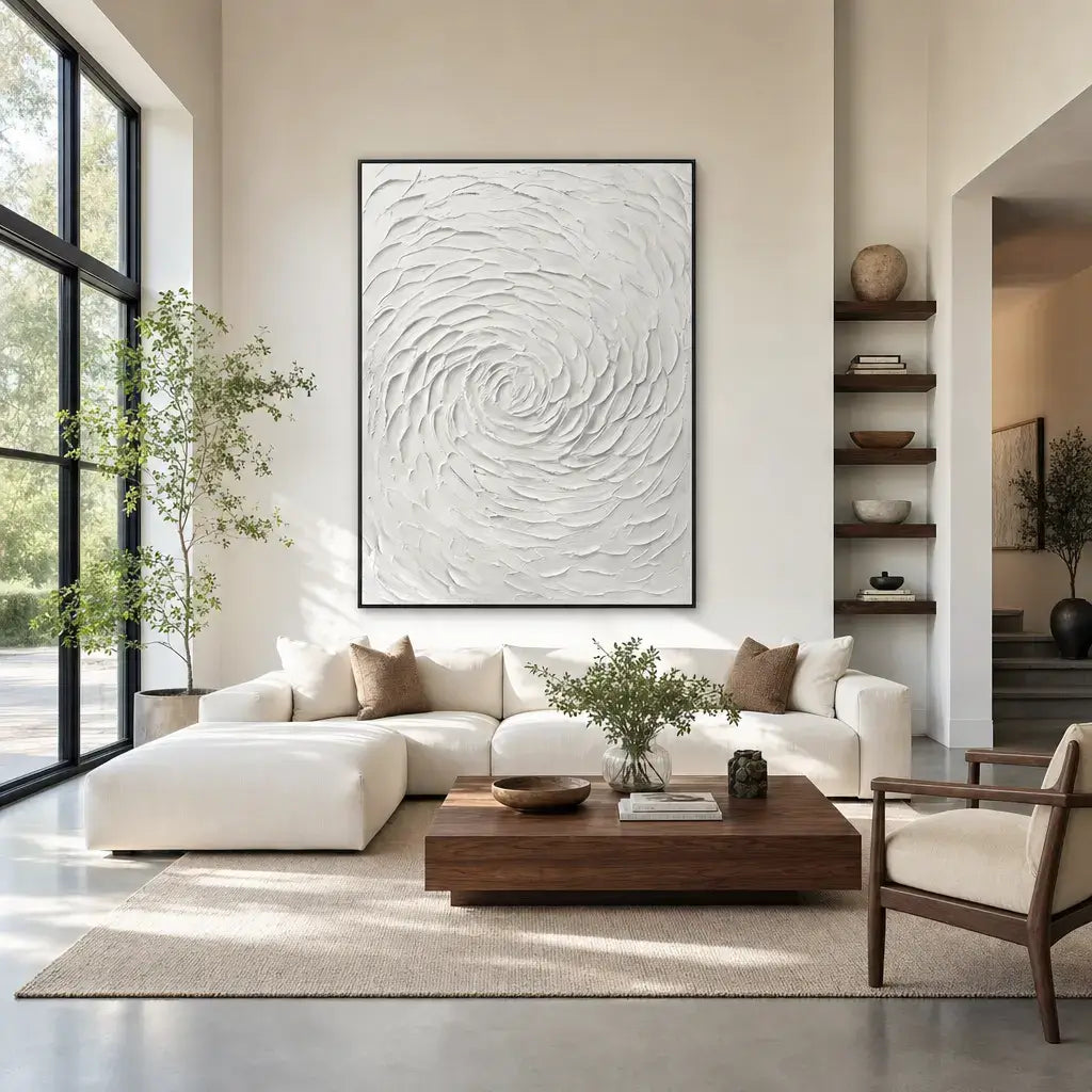 White Gyre Wabi Sabi Painting