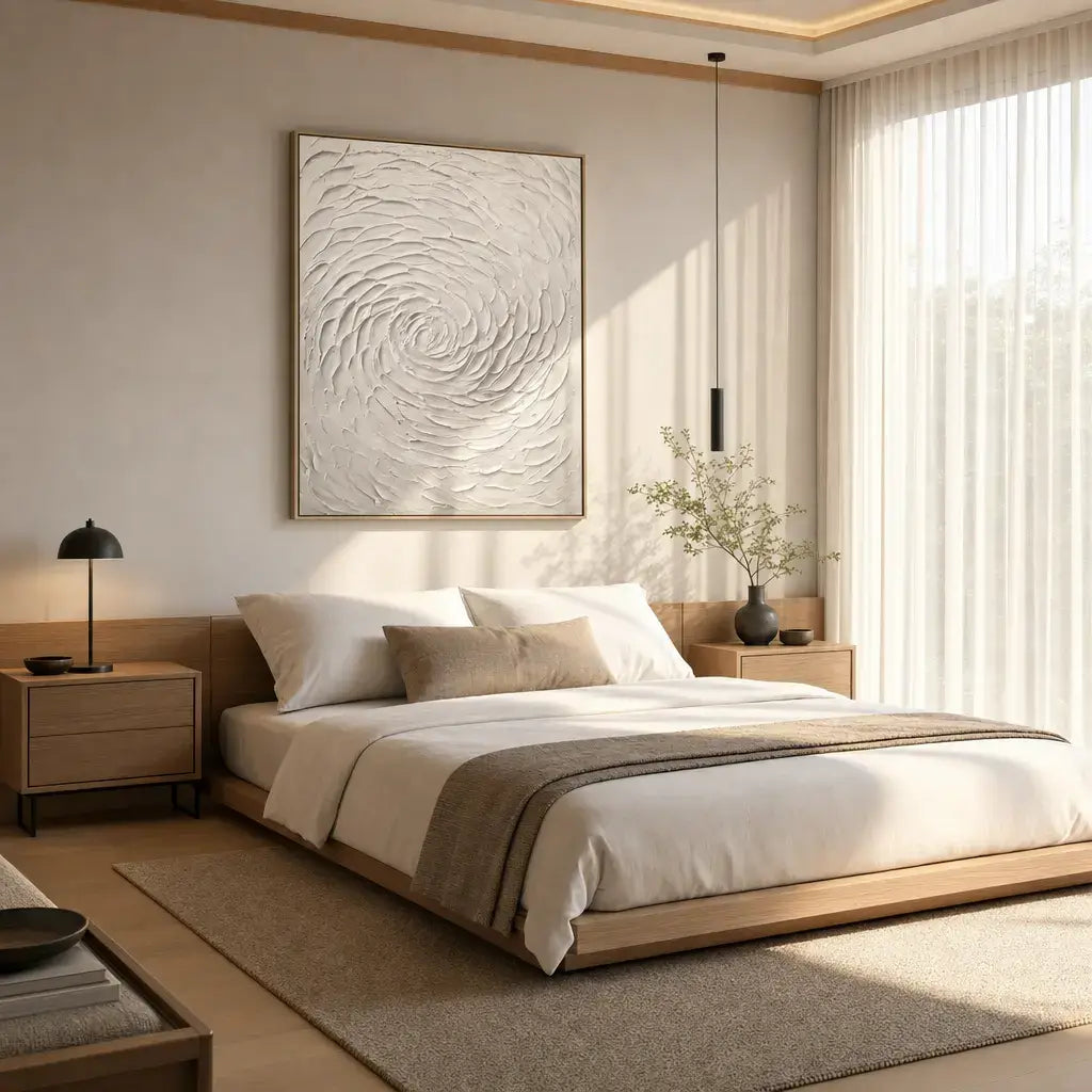 White Gyre Wabi Sabi Painting