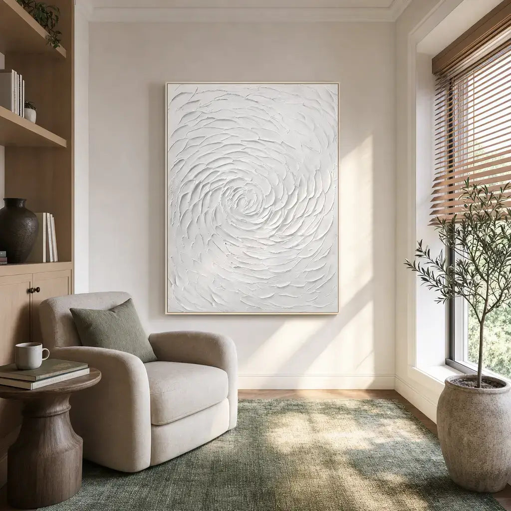 White Gyre Wabi Sabi Painting