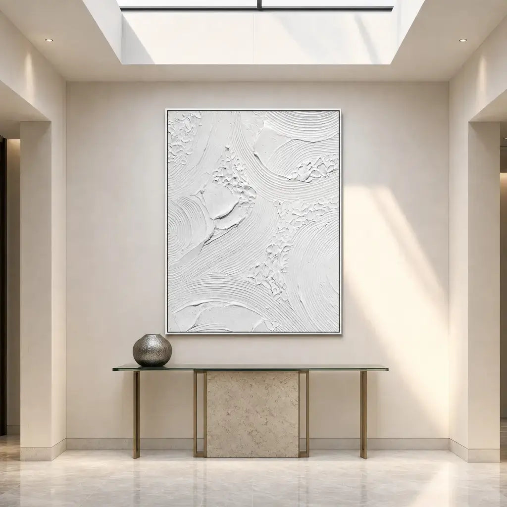 White Relief Forms Wabi Sabi Art
