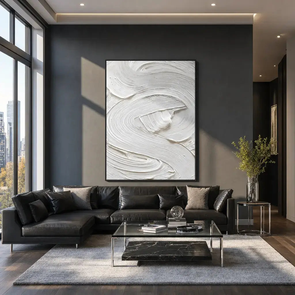 Fluid Swirl Wabi Sabi Painting