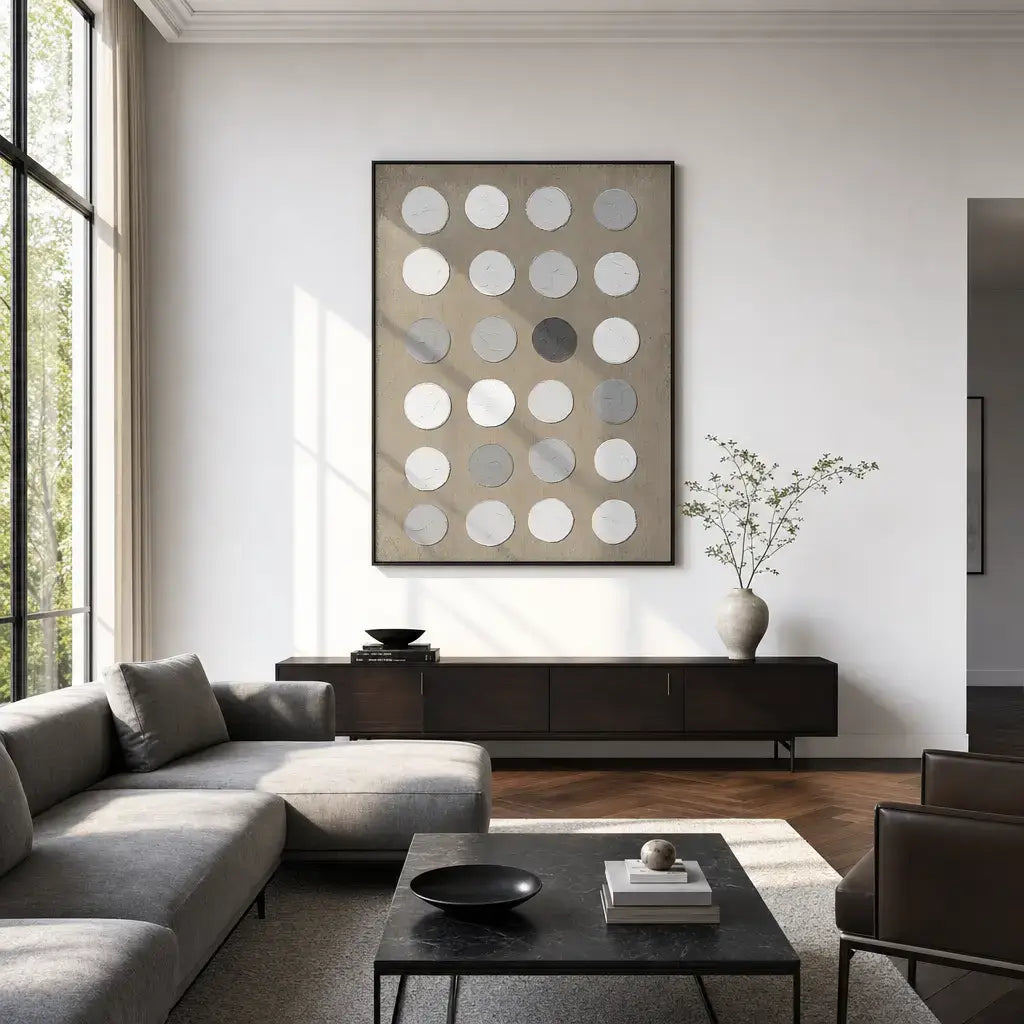 Sculpted Grey Forms Wabi Sabi Wall Art