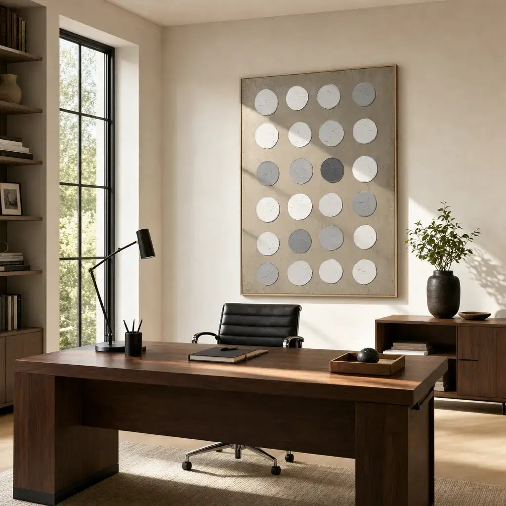 Sculpted Grey Forms Wabi Sabi Wall Art