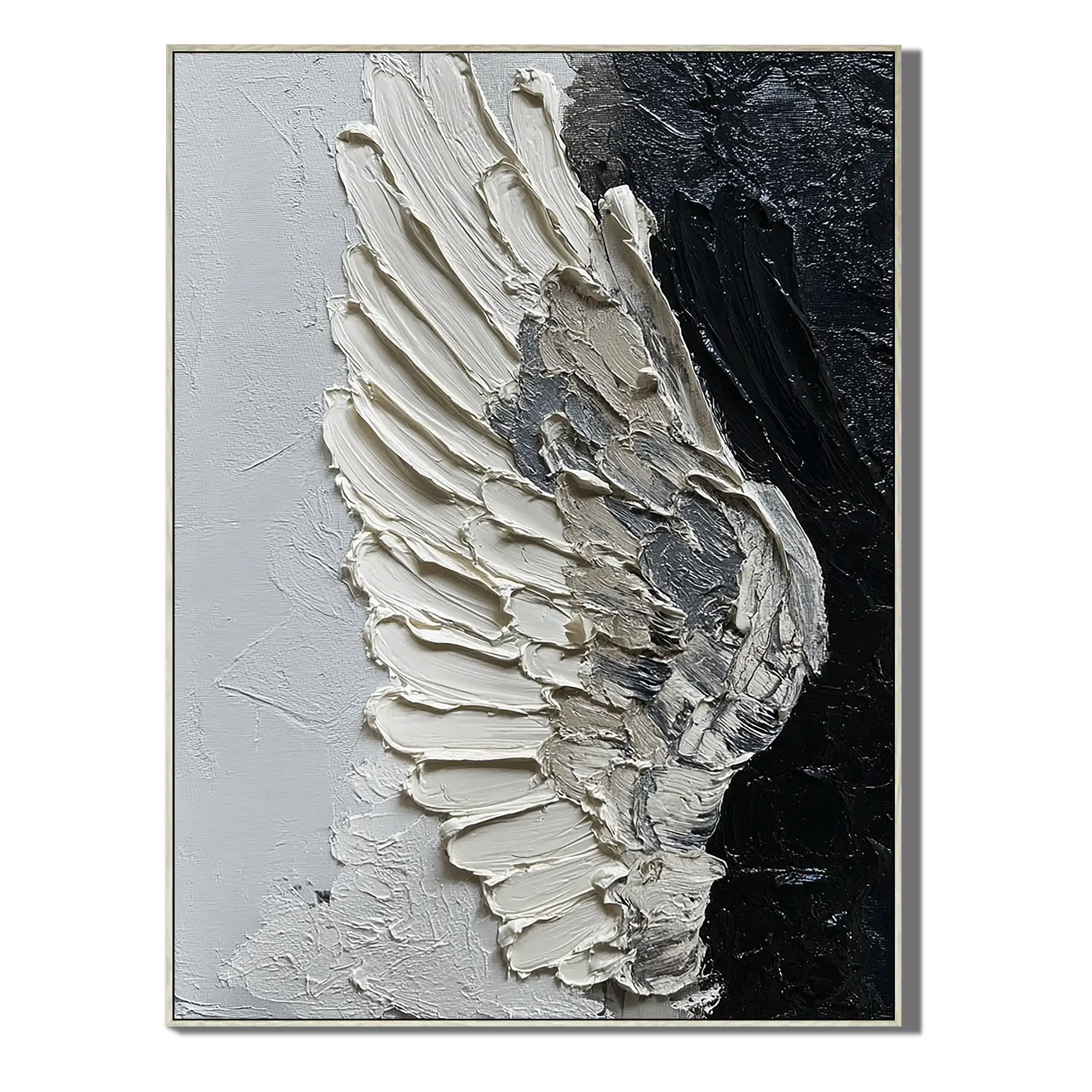 Feathered Divide Abstract Wall Art