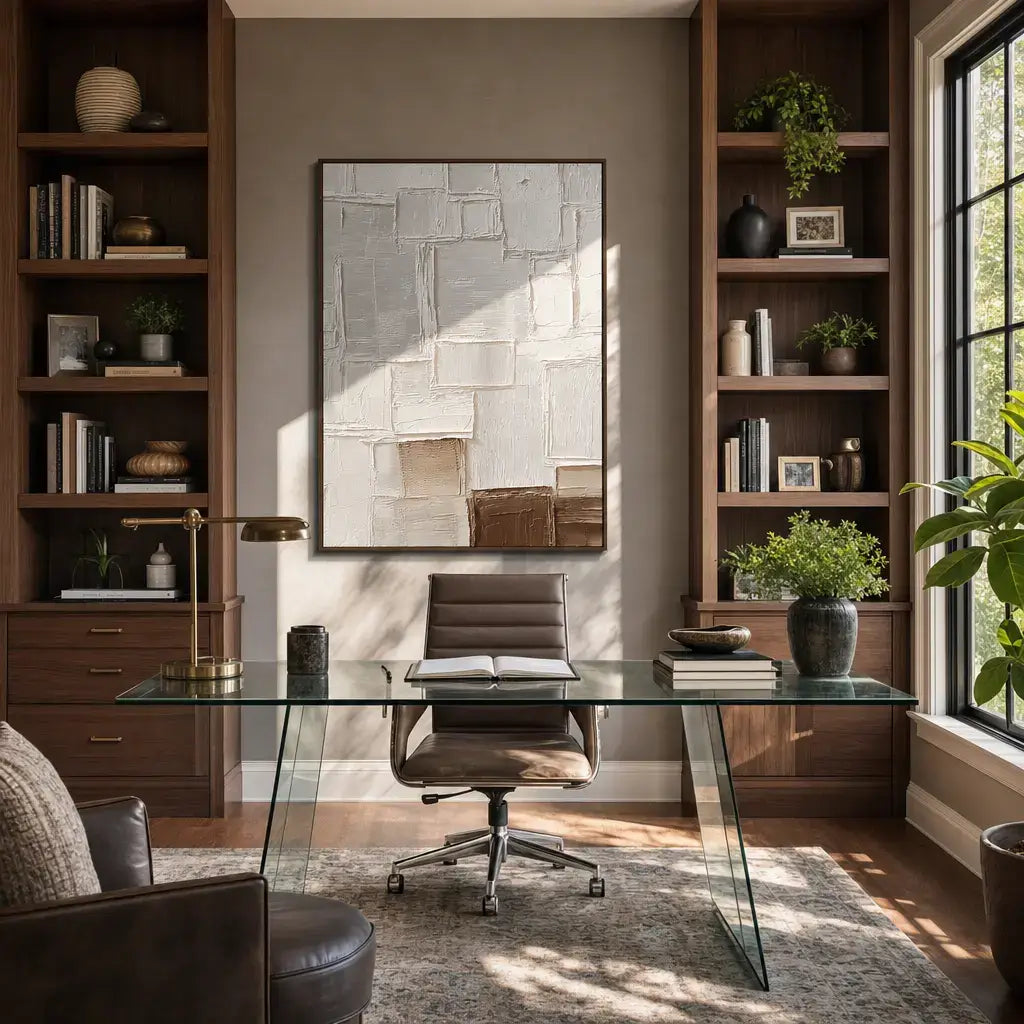 Textured Earth Blocks Wabi Sabi Wall Art