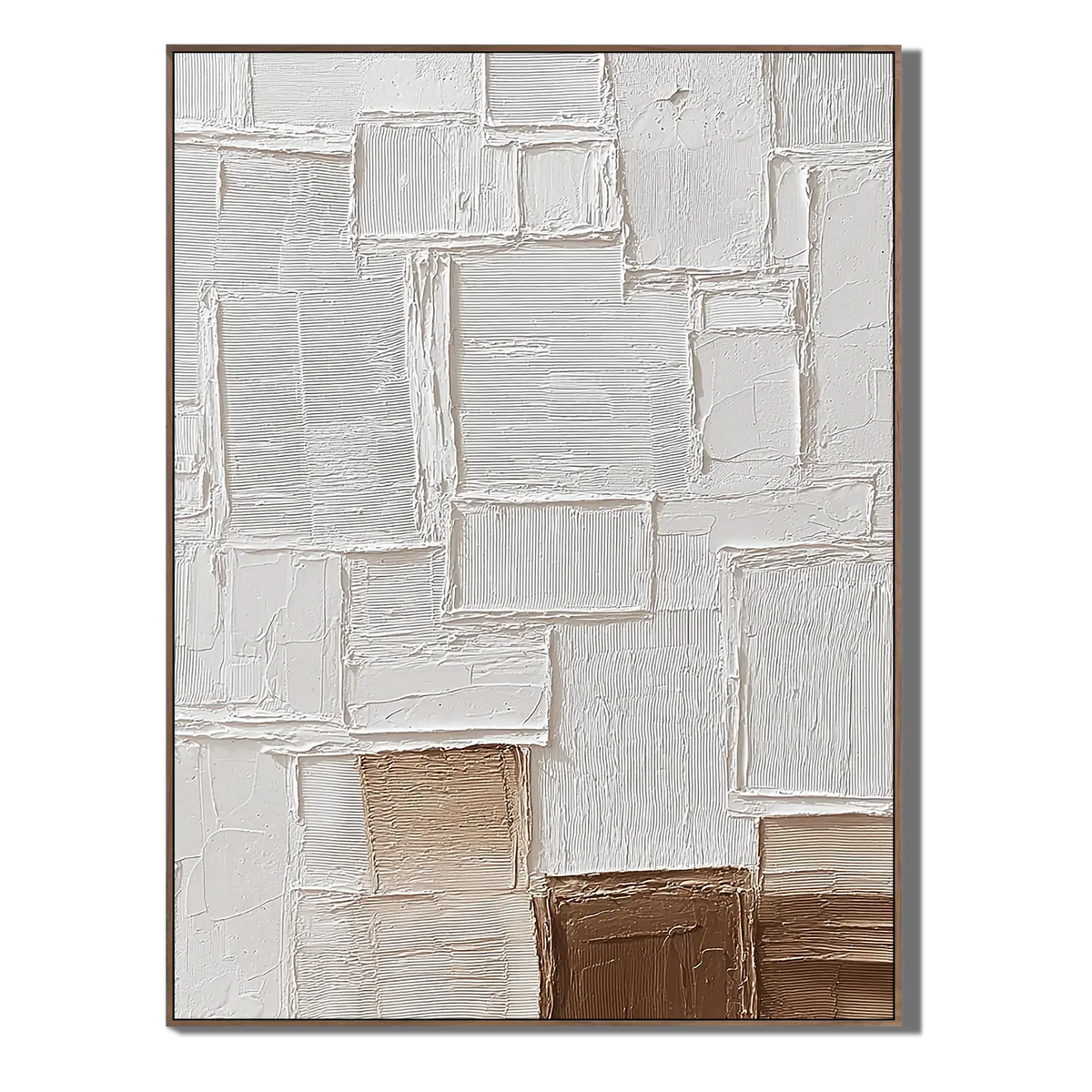 Textured Earth Blocks Wabi Sabi Wall Art
