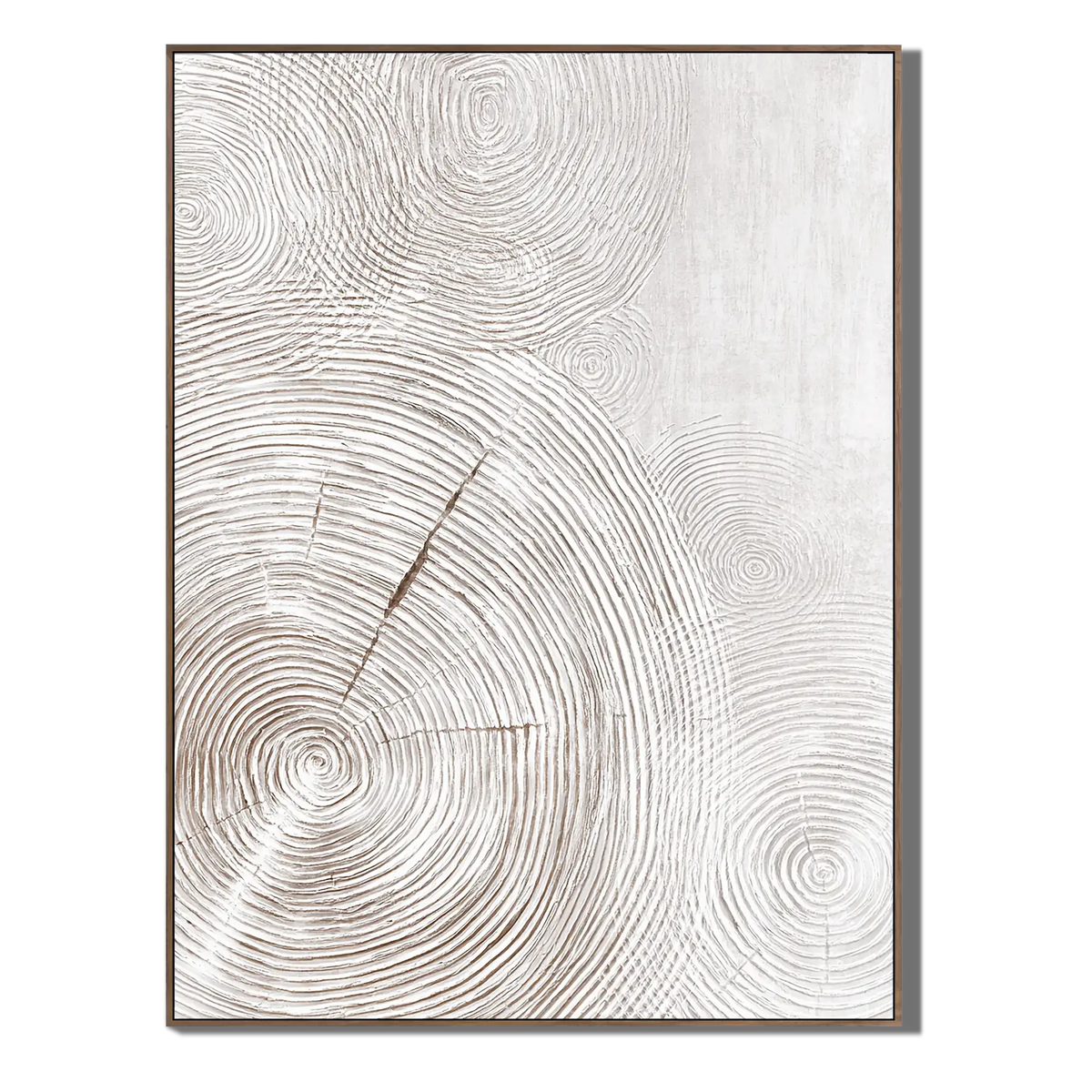 Lvory Tree Rings Wabi Sabi Painting